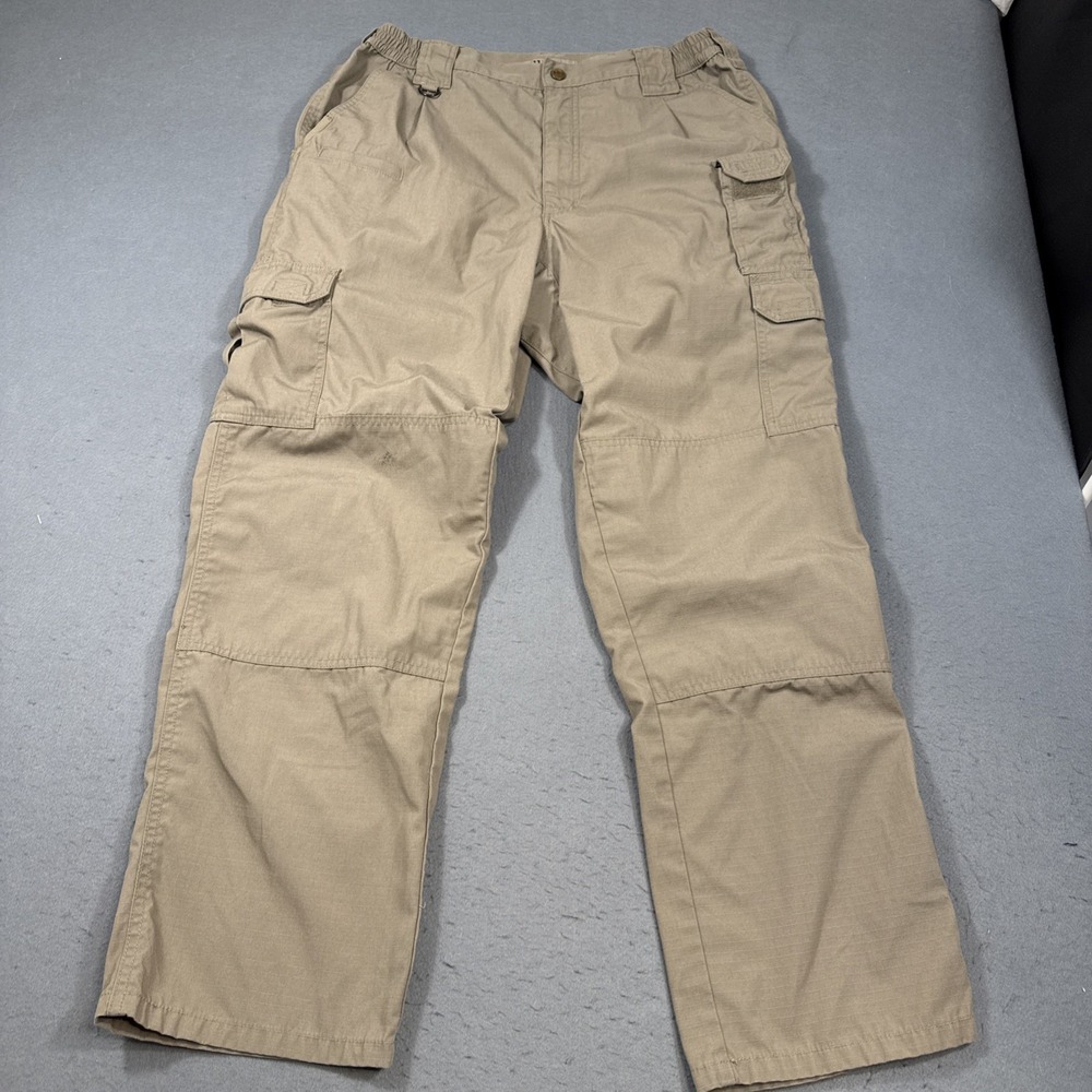 5.11 Tactical Men's Cargo Pants Size 36x32 Ripstop Hiking Outdoors Tan Straight